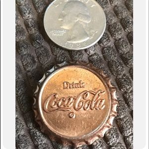 Vintage Copper Medal Drink Coca Cola Bottle Cap Collectors Jerry Shore